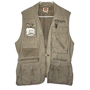 Vintage Banana Republic Safari Photog Hunting Outdoor Vest Mens Medium 80s Khaki
